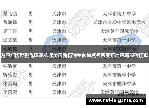 为应对伤停挑战国家队球员最新伤情全面盘点与应变布局策略解析前瞻